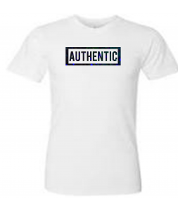 AUTHENTIC T SHIRT WHITE BLACK HOGRAPHIC