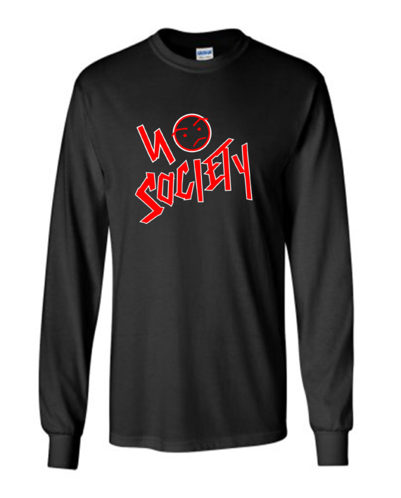 NO Society long sleeve black tee