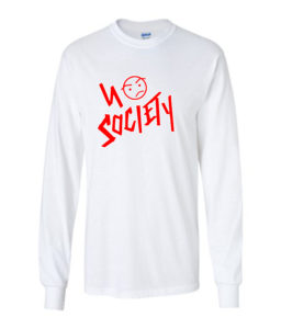 NO Society white with red