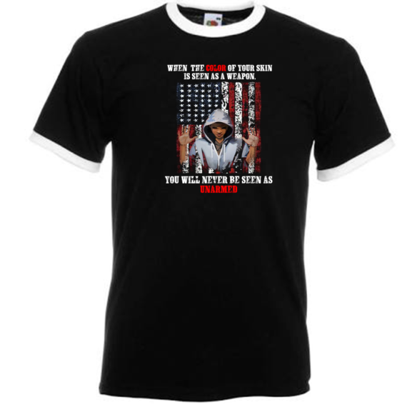 My Skin Is Not A Weapon Ringer T-shirt