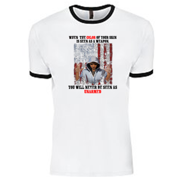 My Skin Is Not A Weapon Ringer T-shirt