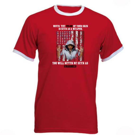 My Skin Is Not A Weapon Ringer T-shirt